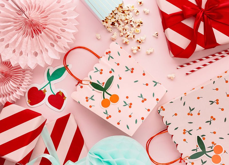 Mint Groene Popcorn Bakjes Goud Gestreept 12,5cm 6st van Partydeco koop je bij Partywinkel
