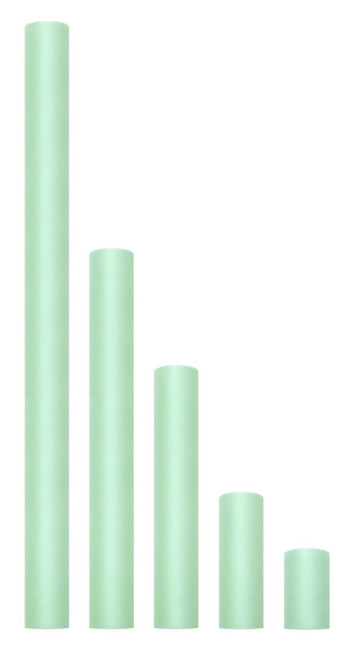 Mintgroene Tule Rol 15cm 9m van Partydeco koop je bij Partywinkel