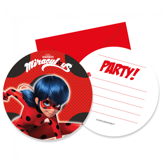Miraculous Uitnodigingen 6st van Procos koop je bij Partywinkel
