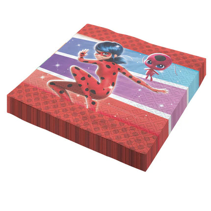 Miraculous Colored Napkins, 33 cm, 20-pack