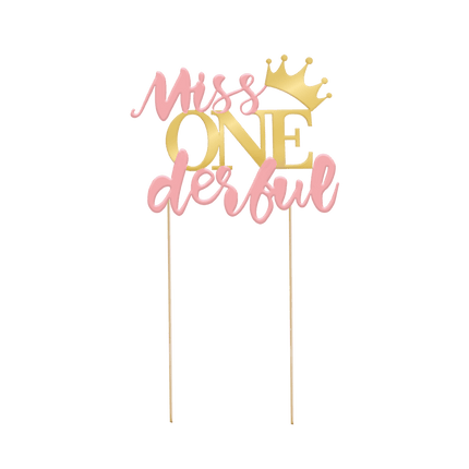 Miss Wonderful Taarttopper van Paper Dreams koop je bij Partywinkel
