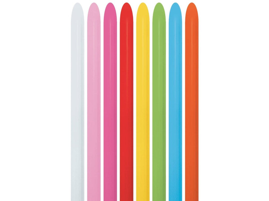 Modelleerballonnen Nozzle Up Fashion Mix 2,5cm 152cm 50st van Sempertex koop je bij Partywinkel