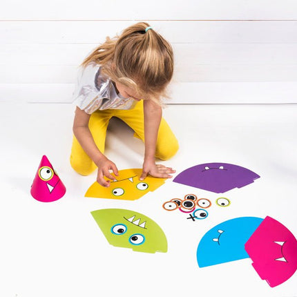 Monster Feesthoedjes 16cm 6st van Partydeco koop je bij Partywinkel