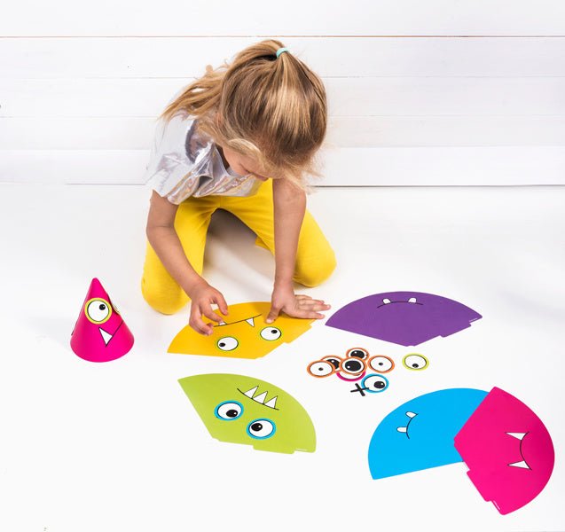 Monster Feesthoedjes 16cm 6st van Partydeco koop je bij Partywinkel