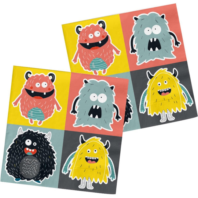 Monster Servetten 33cm 20st van Folat koop je bij Partywinkel