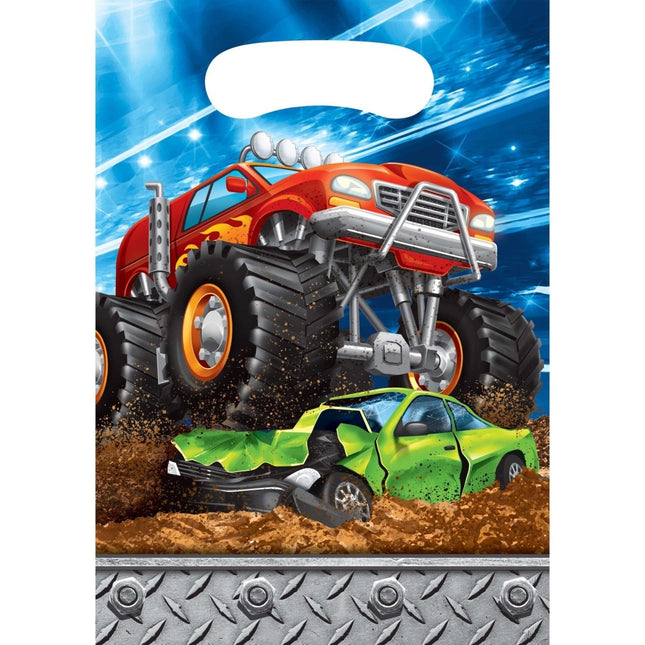Monster Truck Uitdeelzakjes 22,5cm 8st van Creative Converting koop je bij Partywinkel