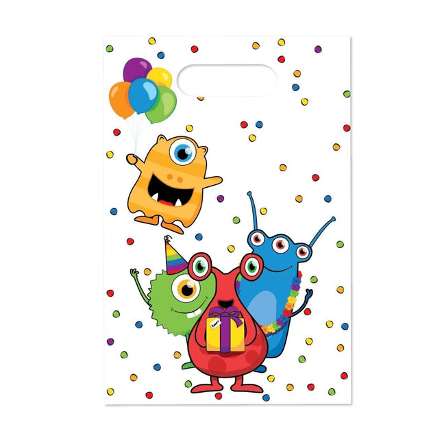 Monster Uitdeelzakjes 23cm 6st van Haza Witbaard koop je bij Partywinkel