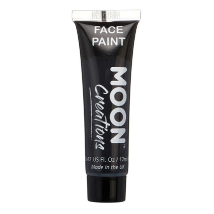 Moon Creations Face Paint Black 12ml van Moon Creations koop je bij Partywinkel