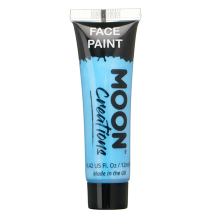 Moon Creations Face Paint Light Blue 12ml van Moon Creations koop je bij Partywinkel