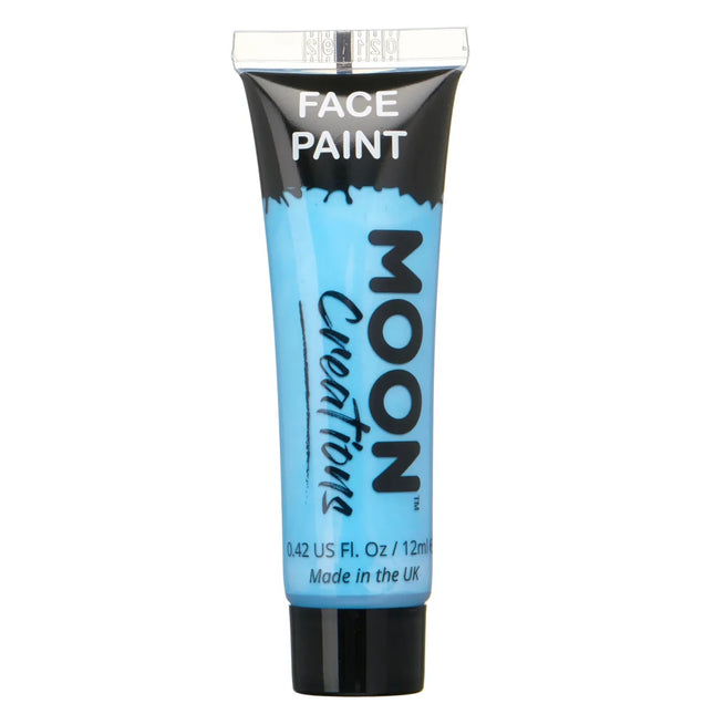 Moon Creations Face Paint Light Blue 12ml van Moon Creations koop je bij Partywinkel