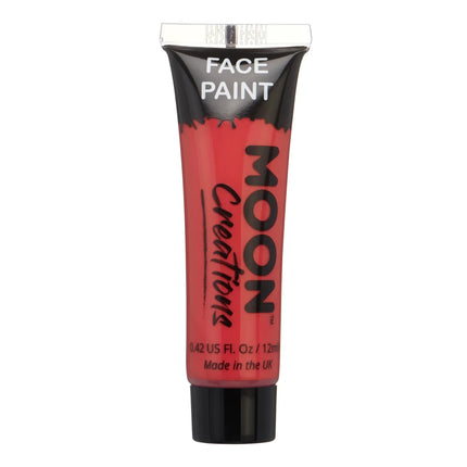 Moon Creations Face Paint Red 12ml van Moon Creations koop je bij Partywinkel