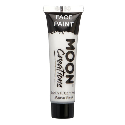 Moon Creations Face Paint White 12ml van Moon Creations koop je bij Partywinkel