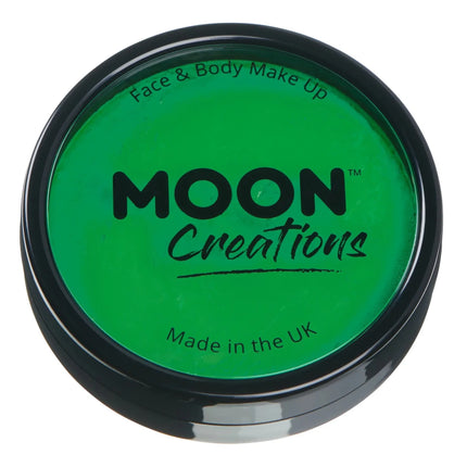 Moon Creations Pro Face Paint Cake Pots Bright Green 36g van Moon Creations koop je bij Partywinkel