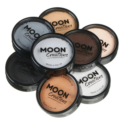 Moon Creations Pro Face Paint Cake Pots Light Grey 36g van Moon Creations koop je bij Partywinkel