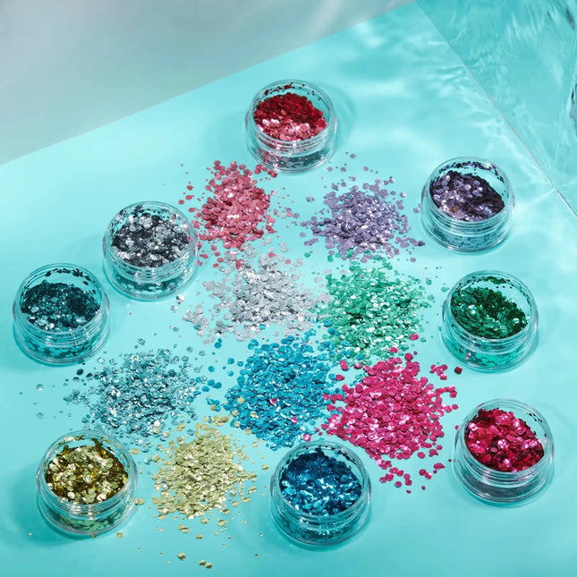 Moon Glitter Bio Chunky Glitter Turquoise 3g van Moon Creations koop je bij Partywinkel