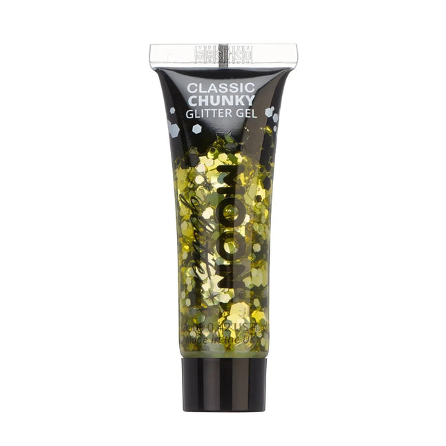 Moon Glitter Classic Chunky Glitter Gel Gold 12ml van Moon Creations koop je bij Partywinkel