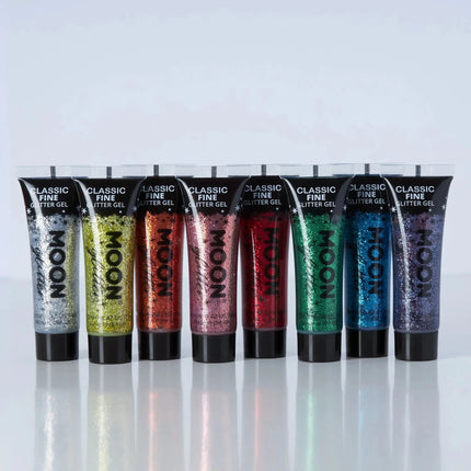 Moon Glitter Classic Fine Glitter Gel Blue 12ml van Moon Creations koop je bij Partywinkel