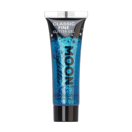 Moon Glitter Classic Fine Glitter Gel Blue 12ml van Moon Creations koop je bij Partywinkel