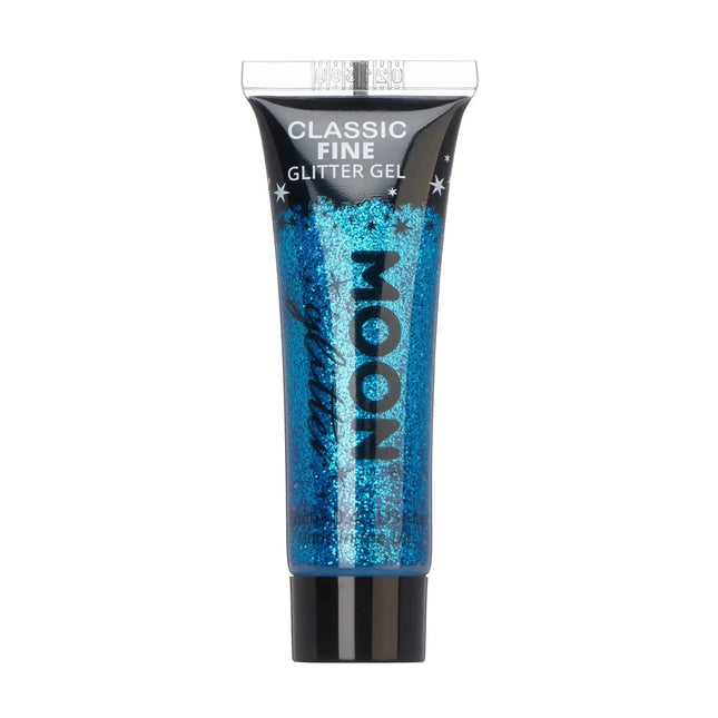 Moon Glitter Classic Fine Glitter Gel Blue 12ml van Moon Creations koop je bij Partywinkel