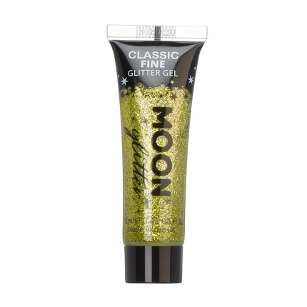 Moon Glitter Classic Fine Glitter Gel Gold 12ml van Moon Creations koop je bij Partywinkel