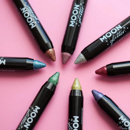 Moon Glitter Holographic Body Crayons Blue 3.2g van Moon Creations koop je bij Partywinkel