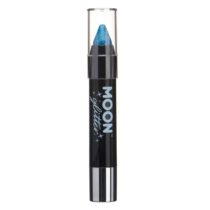 Moon Glitter Holographic Body Crayons Blue 3.2g van Moon Creations koop je bij Partywinkel