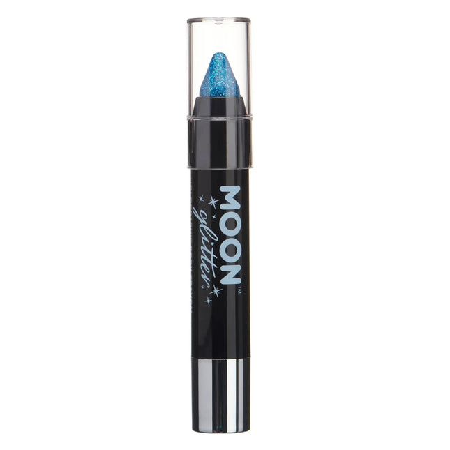 Moon Glitter Holographic Body Crayons Blue 3.2g van Moon Creations koop je bij Partywinkel