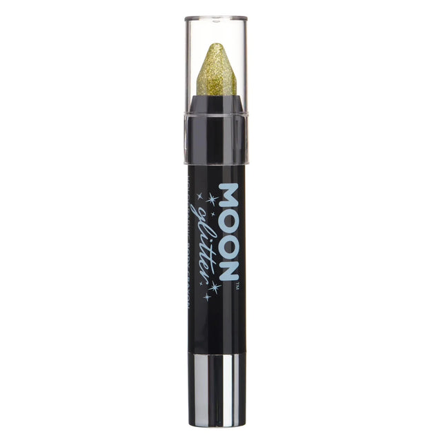 Moon Glitter Holographic Body Crayons Gold 3.2g van Moon Creations koop je bij Partywinkel