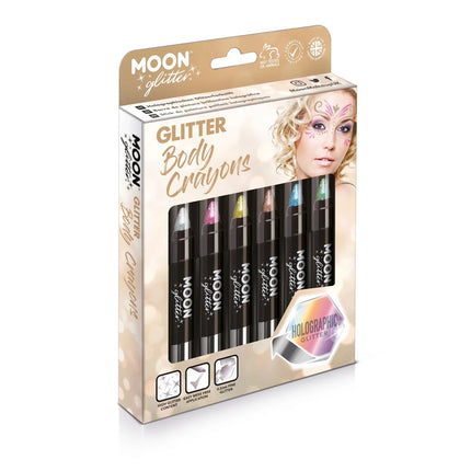 Moon Glitter Holographic Body Crayons Gold 3.2g van Moon Creations koop je bij Partywinkel