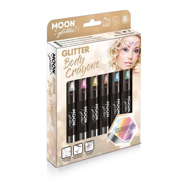 Moon Glitter Holographic Body Crayons Gold 3.2g van Moon Creations koop je bij Partywinkel