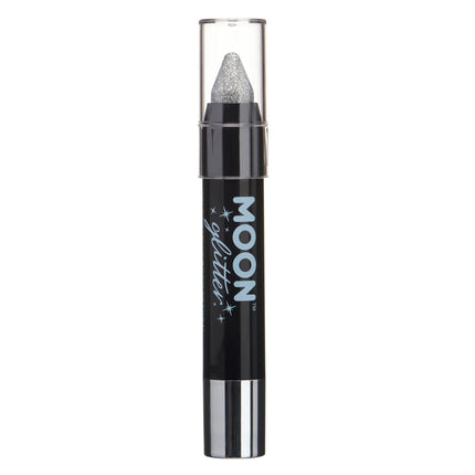 Moon Glitter Holographic Body Crayons Silver 3.2g van Moon Creations koop je bij Partywinkel