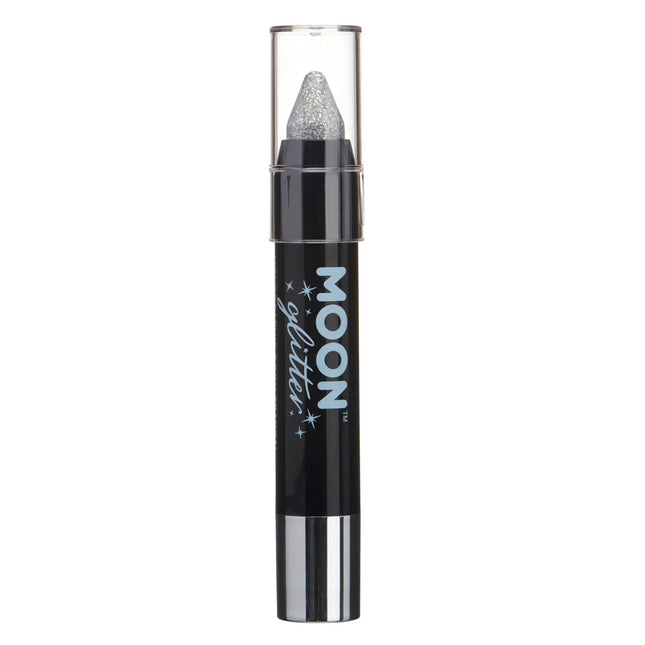 Moon Glitter Holographic Body Crayons Silver 3.2g van Moon Creations koop je bij Partywinkel