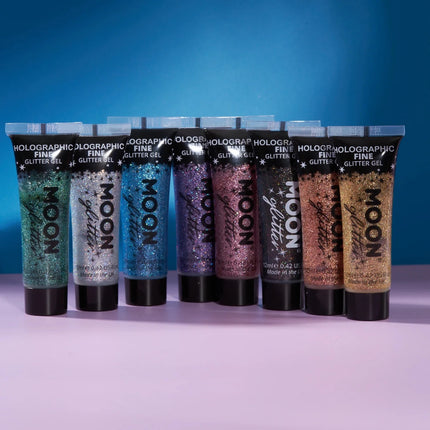 Moon Glitter Holographic Fine Glitter Gel Gold 12ml van Moon Creations koop je bij Partywinkel