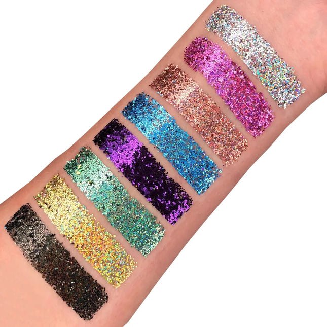 Moon Glitter Holographic Fine Glitter Gel Silver 12ml van Moon Creations koop je bij Partywinkel