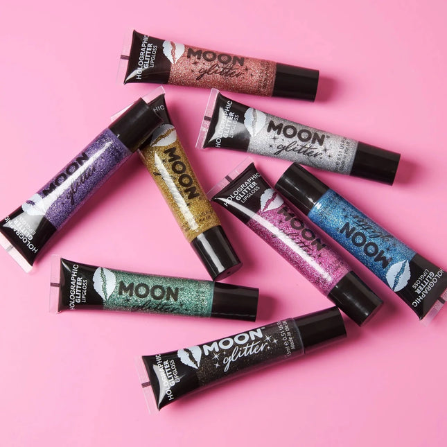 Moon Glitter Holographic Glitter Lipgloss Rose Gold 15ml van Moon Creations koop je bij Partywinkel