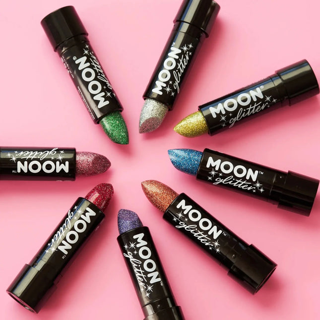 Moon Glitter Holographic Glitter Lipstick Green 4.2g van Moon Creations koop je bij Partywinkel