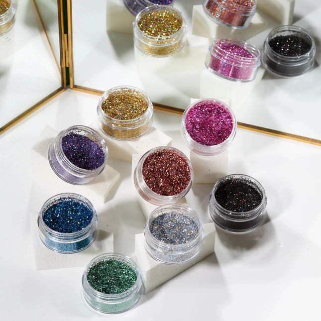 Moon Glitter Holographic Glitter Shakers Green 5g van Moon Creations koop je bij Partywinkel