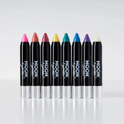 Moon Glitter Iridescent Body Crayons Purple 3.2g van Moon Creations koop je bij Partywinkel