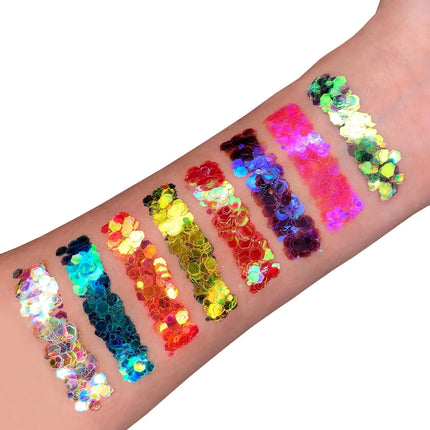 Moon Glitter Iridescent Chunky Glitter Gel Blue 12ml van Moon Creations koop je bij Partywinkel