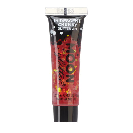 Moon Glitter Iridescent Chunky Glitter Gel Cherry 12ml van Moon Creations koop je bij Partywinkel