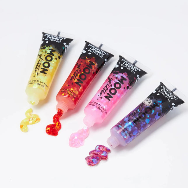 Moon Glitter Iridescent Chunky Glitter Gel Pink 12ml van Moon Creations koop je bij Partywinkel