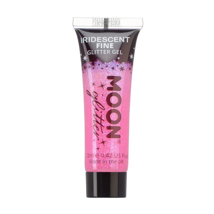 Moon Glitter Iridescent Fine Glitter Gel Pink 12ml van Moon Creations koop je bij Partywinkel