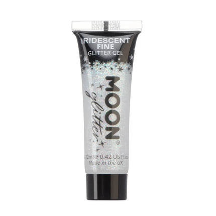 Moon Glitter Iridescent Fine Glitter Gel White 12ml van Moon Creations koop je bij Partywinkel