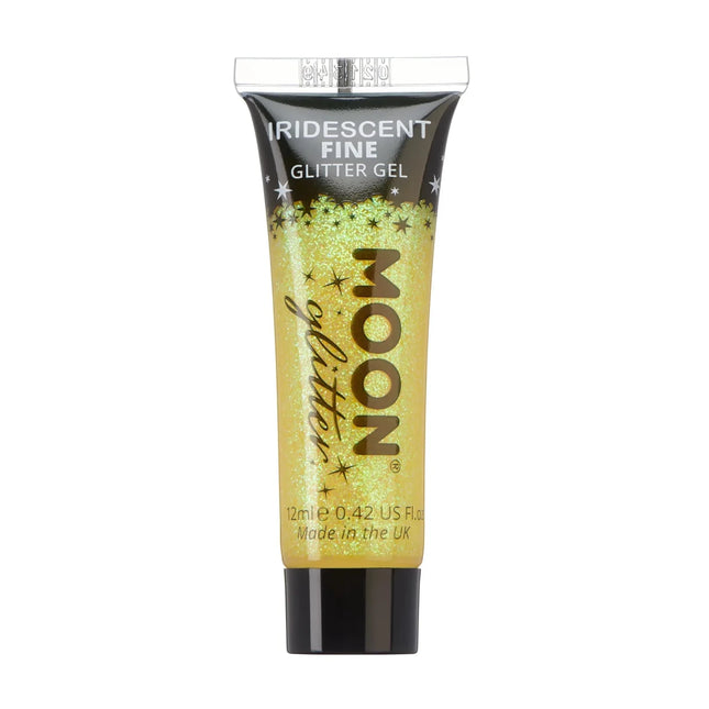 Moon Glitter Iridescent Fine Glitter Gel Yellow 12ml van Moon Creations koop je bij Partywinkel