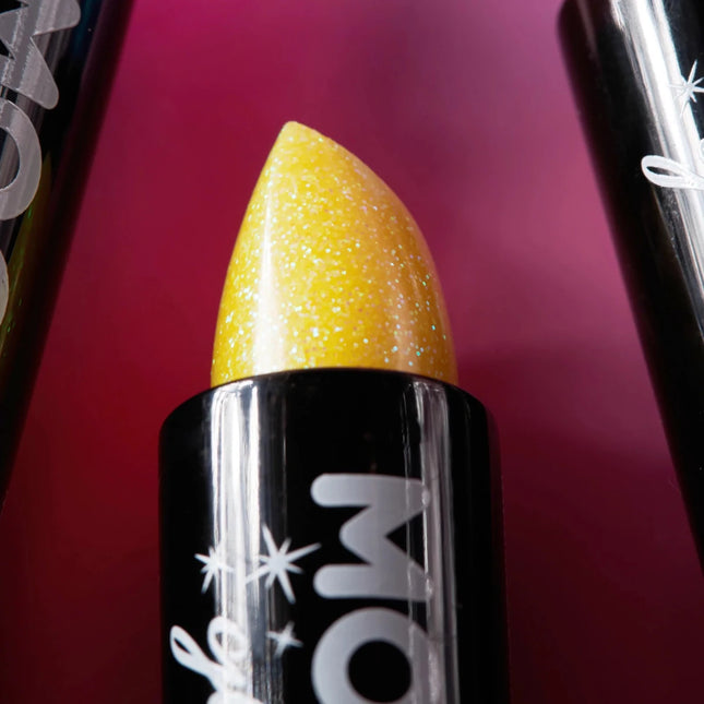 Moon Glitter Iridescent Glitter Lipstick Yellow 4.2g van Moon Creations koop je bij Partywinkel