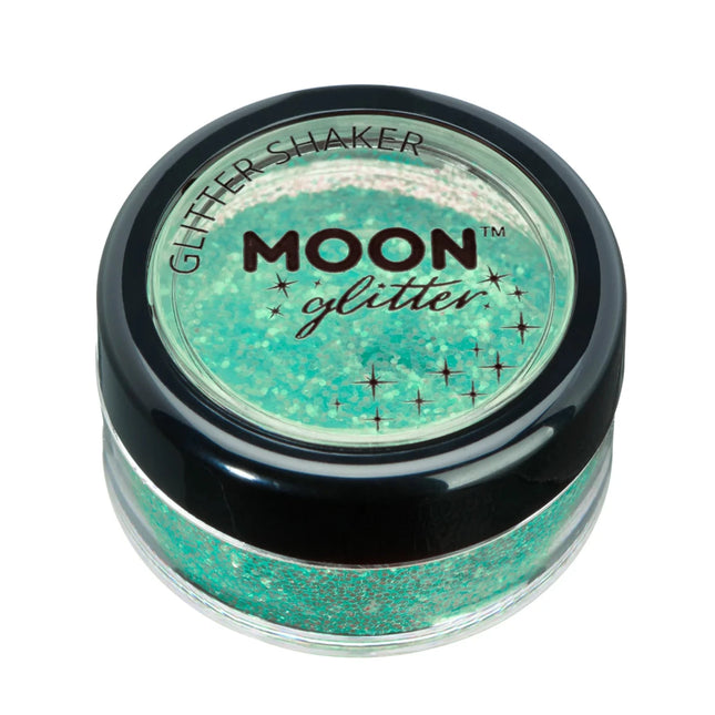 Moon Glitter Iridescent Glitter Shakers Green 5g van Moon Creations koop je bij Partywinkel