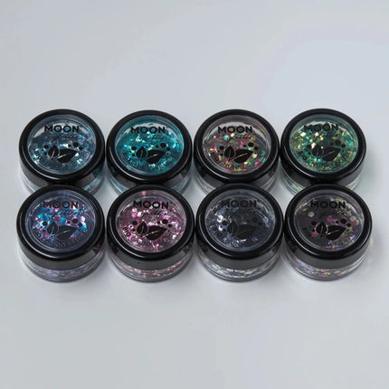 Moon Glitter Mystic Bio Chunky Glitter Glacier 3g van Moon Creations koop je bij Partywinkel
