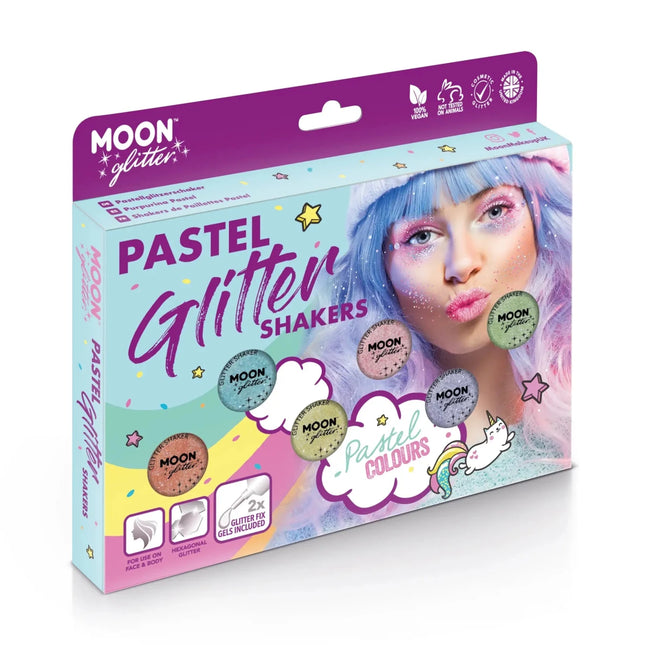 Moon Glitter Pastel Glitter Shakers White 5g van Moon Creations koop je bij Partywinkel