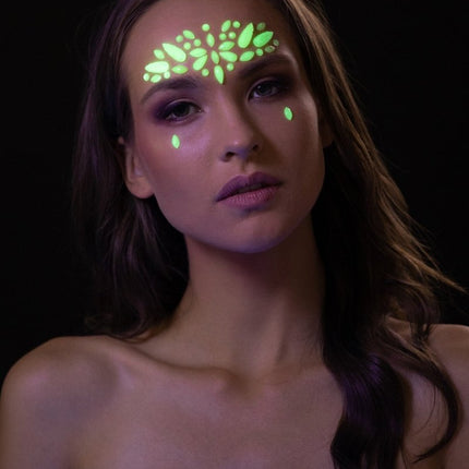 Moon Glow Glow in the Dark Face Jewels Northern Lights van Moon Creations koop je bij Partywinkel