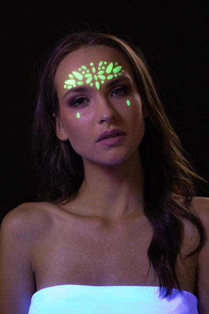 Moon Glow Glow in the Dark Face Jewels Northern Lights van Moon Creations koop je bij Partywinkel